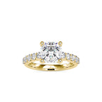 SKU: 0111 (22K) Solitaire Engagment Cushion Ring  in Rose Gold.