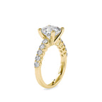 SKU: 0111 (18K) Solitaire Engagment Cushion Ring  in Rose Gold.