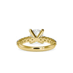 SKU: 0111 (22K) Solitaire Engagment Cushion Ring  in Rose Gold.
