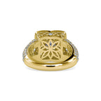 SKU: 0112 (22K) Crowned Cushion-Cut Double Halo Engagment Ring in Rose Gold.