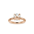SKU: 0114 (10K) Classic Bead setting Solitaire Engagment Ring in Rose Gold.