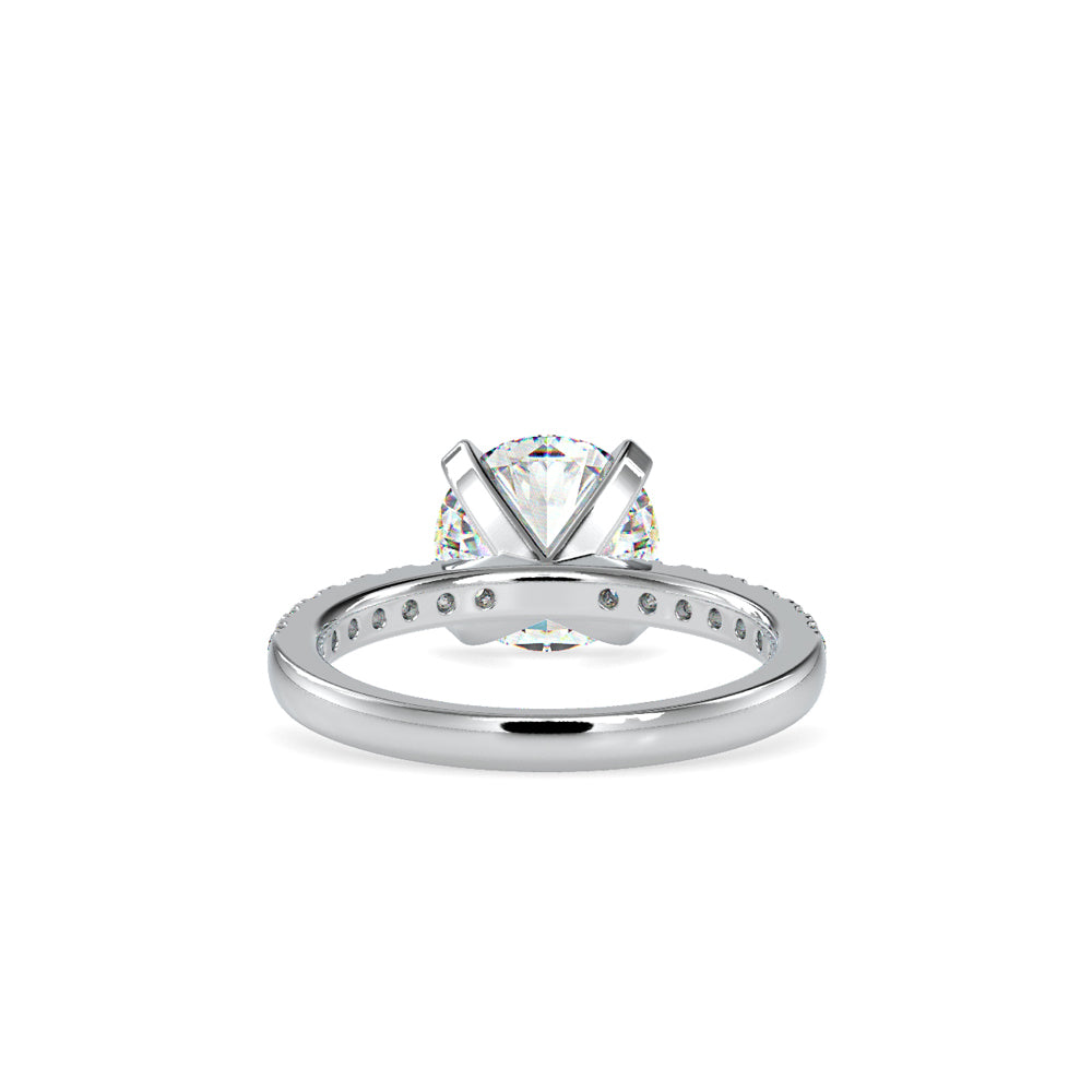 SKU: 0114 (22K) Classic Bead setting Solitaire Engagment Ring in Rose Gold.