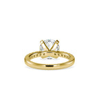 SKU: 0114 (14K) Classic Bead setting Solitaire Engagment Ring in Rose Gold.