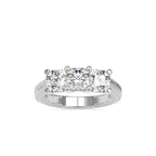 SKU: 0115 (18K) Vintage Filigree Three-Stone Engagment Ring in Rose Gold.