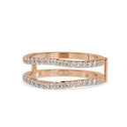 SKU: 0116 (14K) Diamond Ring Jacket Enhancer in Rose Gold.