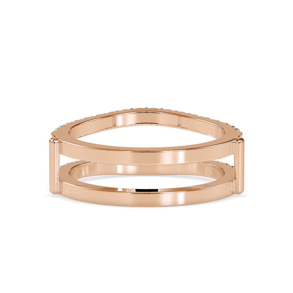 SKU: 0116 (14K) Diamond Ring Jacket Enhancer in Rose Gold.