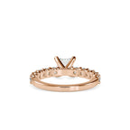 SKU: 0117 (22K) Fancy Prong-Stting Solitaire Engagment Ring in Rose Gold.