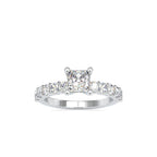 SKU: 0117 (18K) Fancy Prong-Stting Solitaire Engagment Ring in Rose Gold.