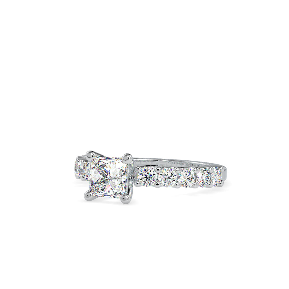 SKU: 0117 (18K) Fancy Prong-Stting Solitaire Engagment Ring in Rose Gold.