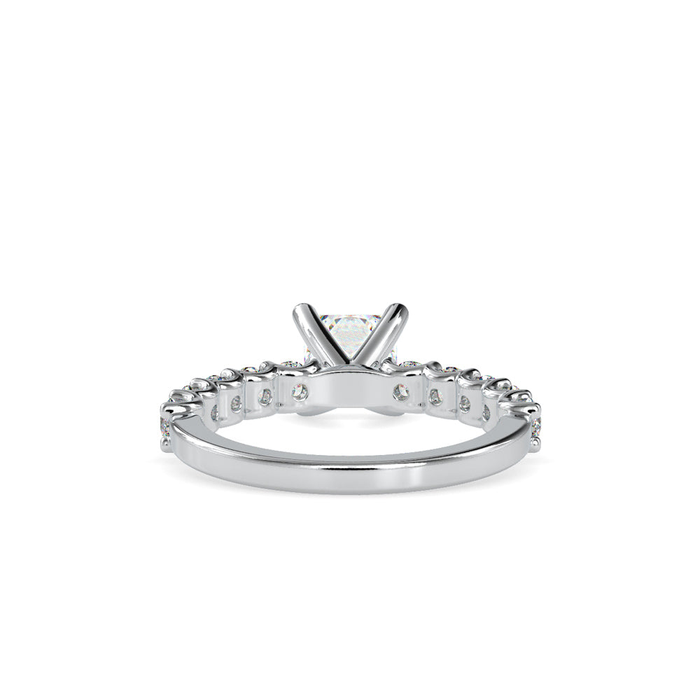 SKU: 0117 (18K) Fancy Prong-Stting Solitaire Engagment Ring in Rose Gold.