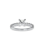 SKU: 0117 (22K) Fancy Prong-Stting Solitaire Engagment Ring in Rose Gold.