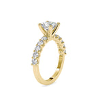 SKU: 0117 (10K) Fancy Prong-Stting Solitaire Engagment Ring in Rose Gold.