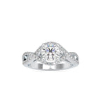 SKU: 0118 (22K) Twisted Shank Solitaire Engagment Ring in Rose Gold.