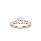 SKU: 0119 (10K)  Solitaire Engagment Round-cut Ring in Rose Gold.