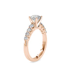 SKU: 0119 (10K)  Solitaire Engagment Round-cut Ring in Rose Gold.