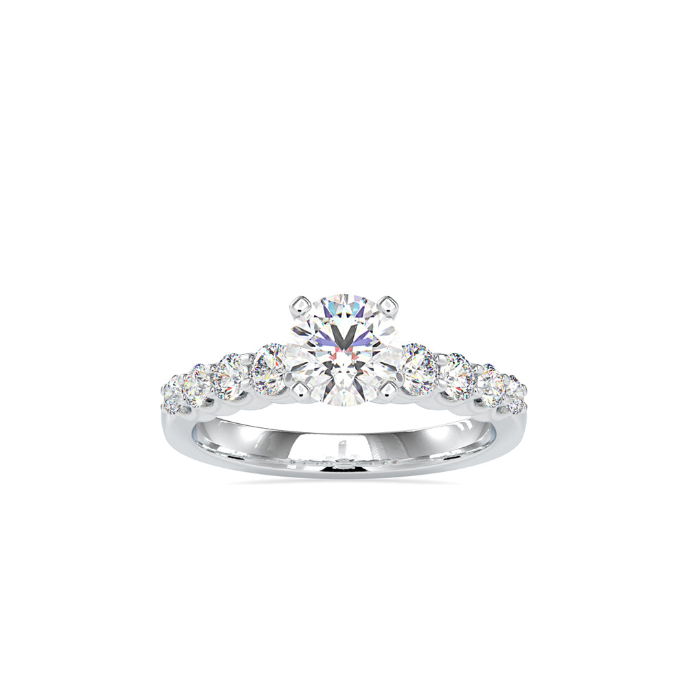 SKU: 0119 (10K)  Solitaire Engagment Round-cut Ring in Rose Gold.