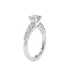 SKU: 0119 (14K)  Solitaire Engagment Round-cut Ring in Rose Gold.