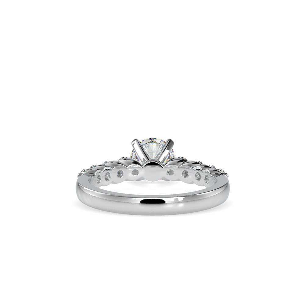 SKU: 0119 (18K)  Solitaire Engagment Round-cut Ring in Rose Gold.