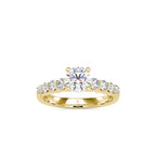 SKU: 0119 (18K)  Solitaire Engagment Round-cut Ring in Rose Gold.