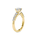 SKU: 0119 (22K)  Solitaire Engagment Round-cut Ring in Rose Gold.