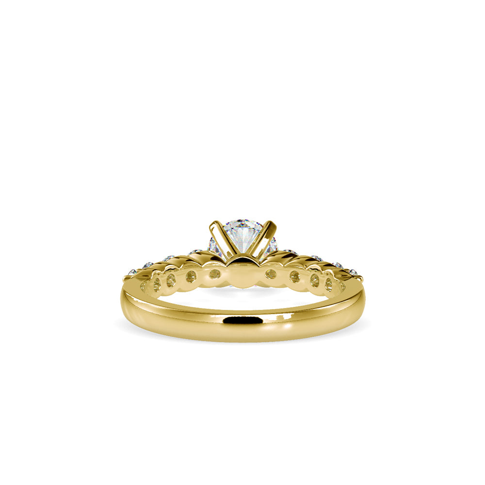 SKU: 0119 (10K)  Solitaire Engagment Round-cut Ring in Rose Gold.