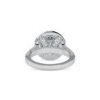 SKU: 0122 (10K) Dazzling Round Double Halo Engagment Ring in Rose Gold.
