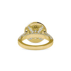SKU: 0122 (14K) Dazzling Round Double Halo Engagment Ring in Rose Gold.