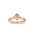 SKU: 0124 (18K) Knotted-Prong Solitaire Engagment Ring in Rose Gold.