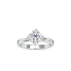 SKU: 0124 (22K) Knotted-Prong Solitaire Engagment Ring in Rose Gold.
