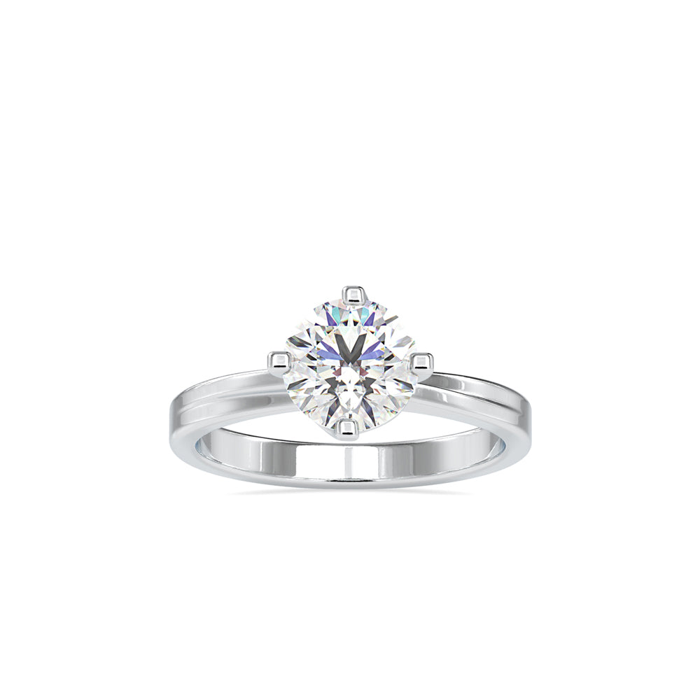 SKU: 0124 (22K) Knotted-Prong Solitaire Engagment Ring in Rose Gold.