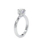 SKU: 0124 (14K) Knotted-Prong Solitaire Engagment Ring in Rose Gold.