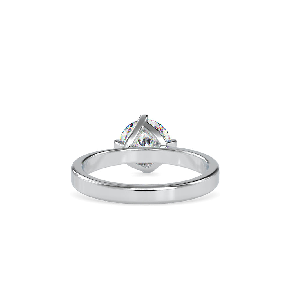 SKU: 0124 (10K) Knotted-Prong Solitaire Engagment Ring in Rose Gold.