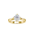 SKU: 0124 (18K) Knotted-Prong Solitaire Engagment Ring in Rose Gold.