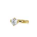 SKU: 0124 (18K) Knotted-Prong Solitaire Engagment Ring in Rose Gold.