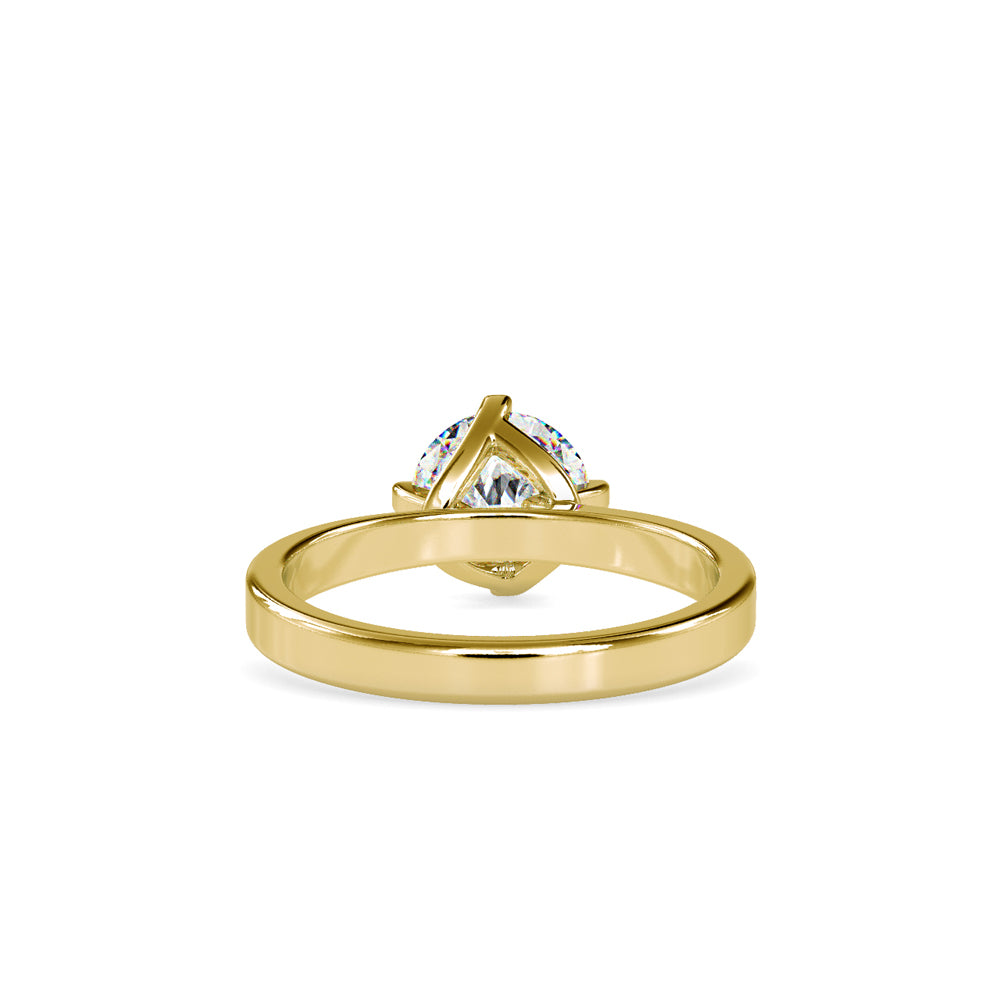 SKU: 0124 (18K) Knotted-Prong Solitaire Engagment Ring in Rose Gold.