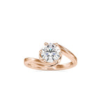 SKU: 0126 (10K) Six-Prong Solitaire Engagment Ring in Rose Gold.