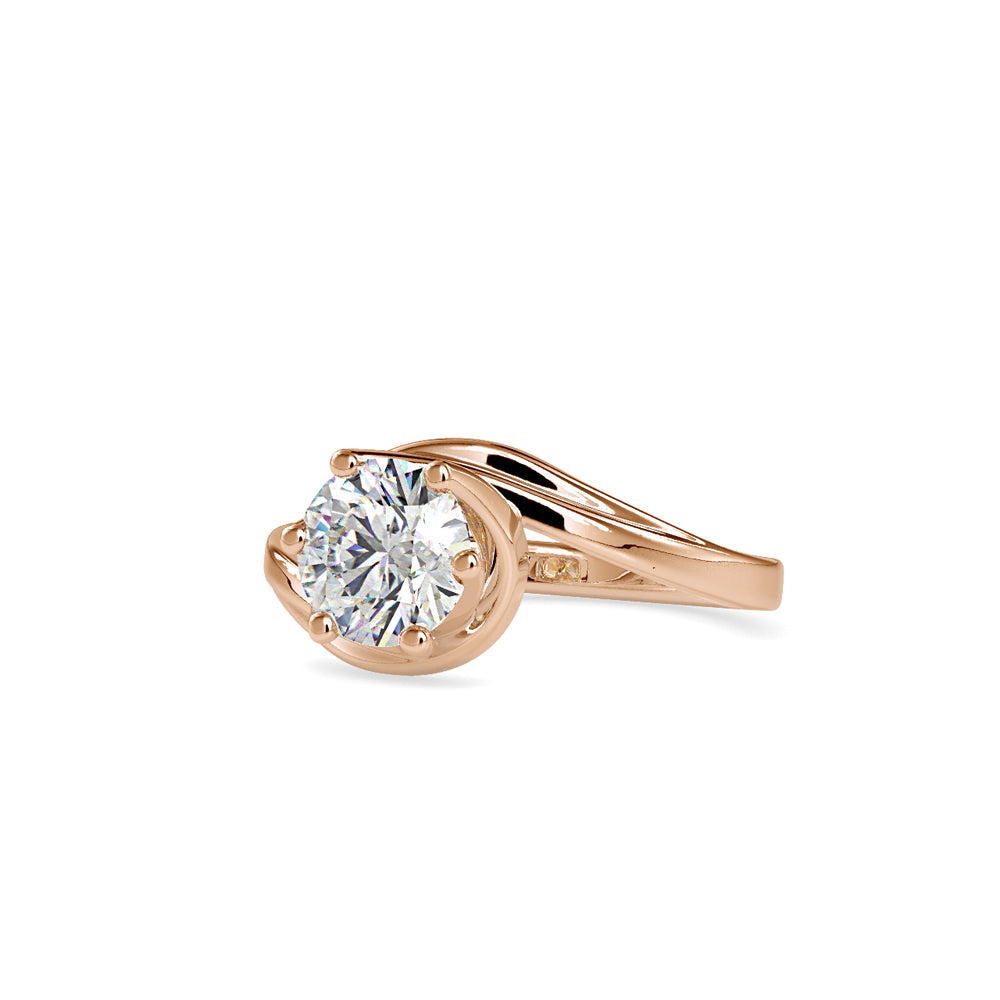 SKU: 0126 (22K) Six-Prong Solitaire Engagment Ring in Rose Gold.
