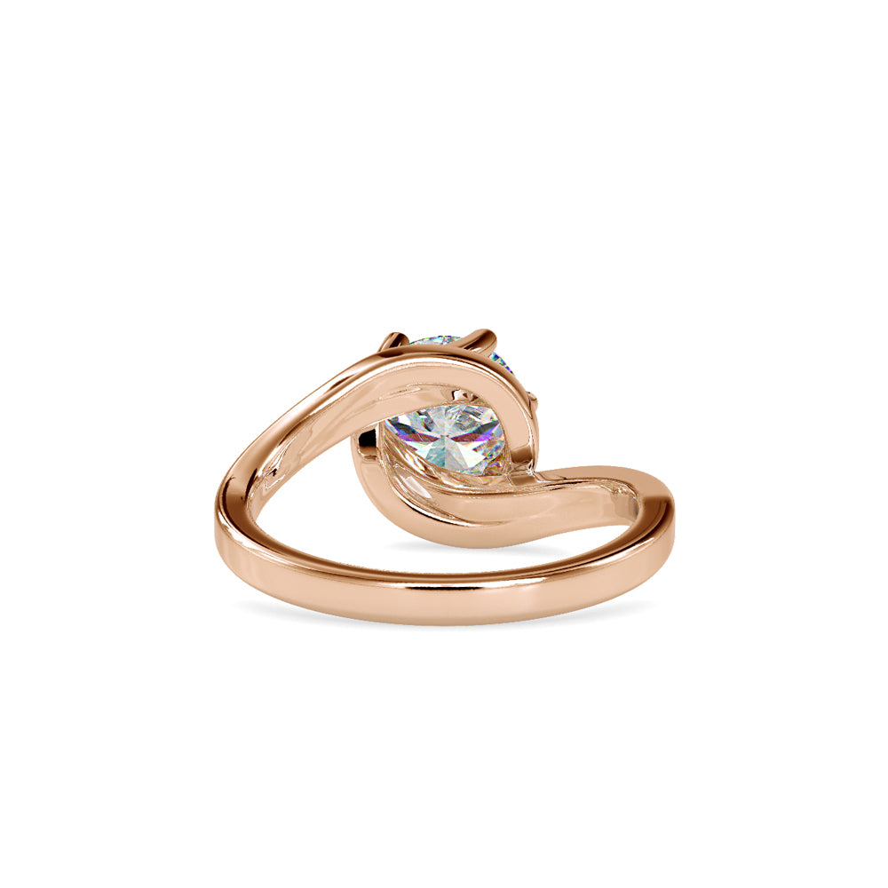 SKU: 0126 (10K) Six-Prong Solitaire Engagment Ring in Rose Gold.
