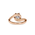 SKU: 0126 (18K) Six-Prong Solitaire Engagment Ring in Rose Gold.
