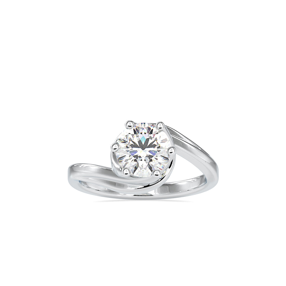 SKU: 0126 (10K) Six-Prong Solitaire Engagment Ring in Rose Gold.