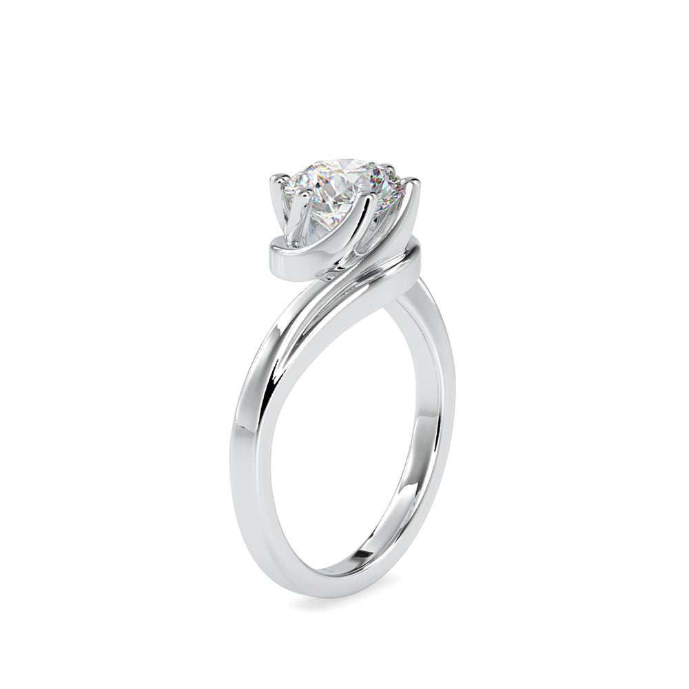 SKU: 0126 (18K) Six-Prong Solitaire Engagment Ring in Rose Gold.