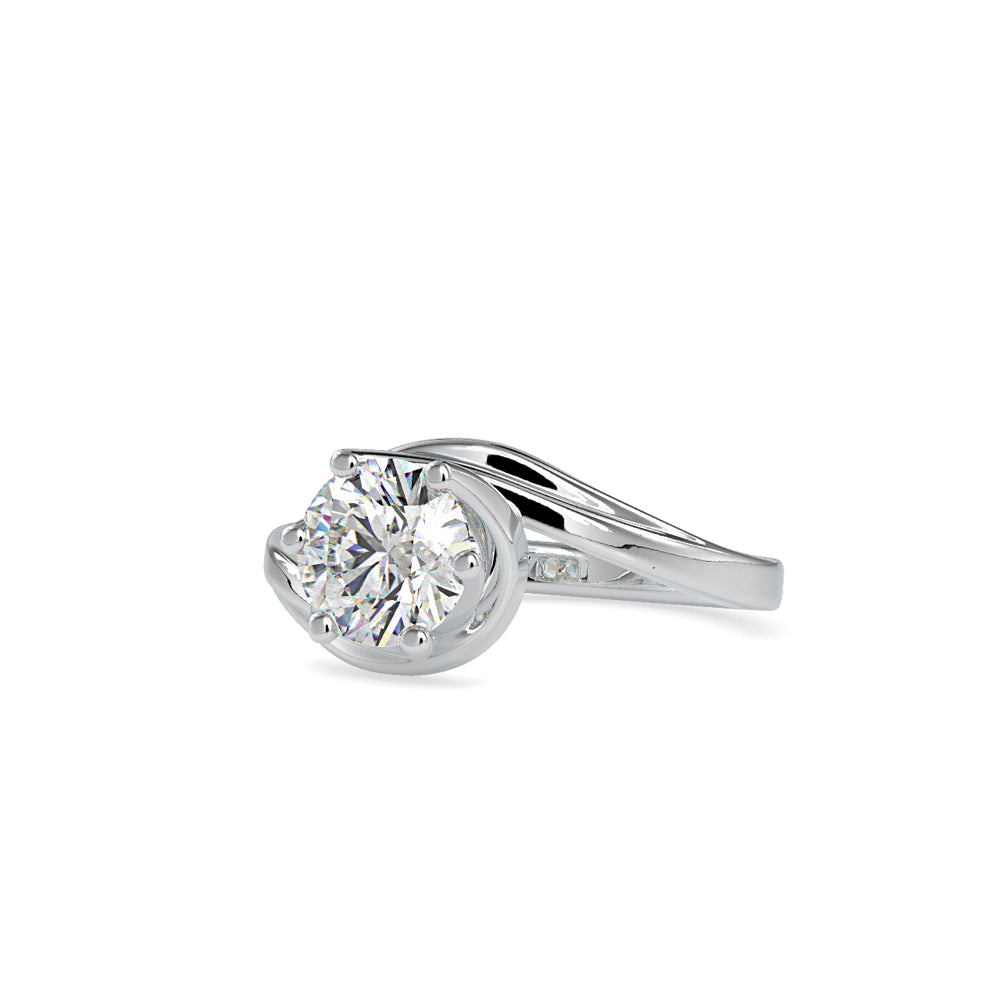 SKU: 0126 (14K) Six-Prong Solitaire Engagment Ring in Rose Gold.