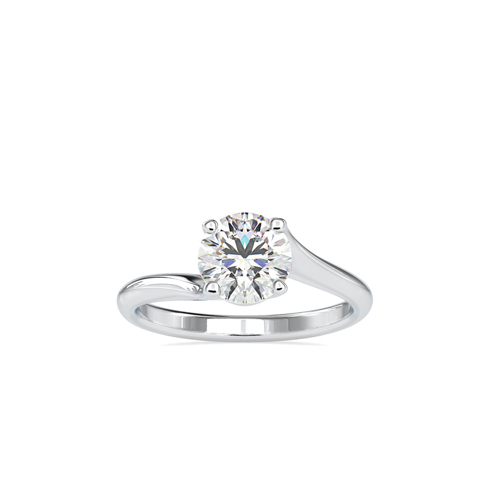 SKU: 0127 (22K) Heart-Setting Solitaire Engagment Ring in Rose Gold.