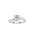 SKU: 0127 (22K) Heart-Setting Solitaire Engagment Ring in Rose Gold.