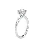 SKU: 0127 (18K) Heart-Setting Solitaire Engagment Ring in Rose Gold.