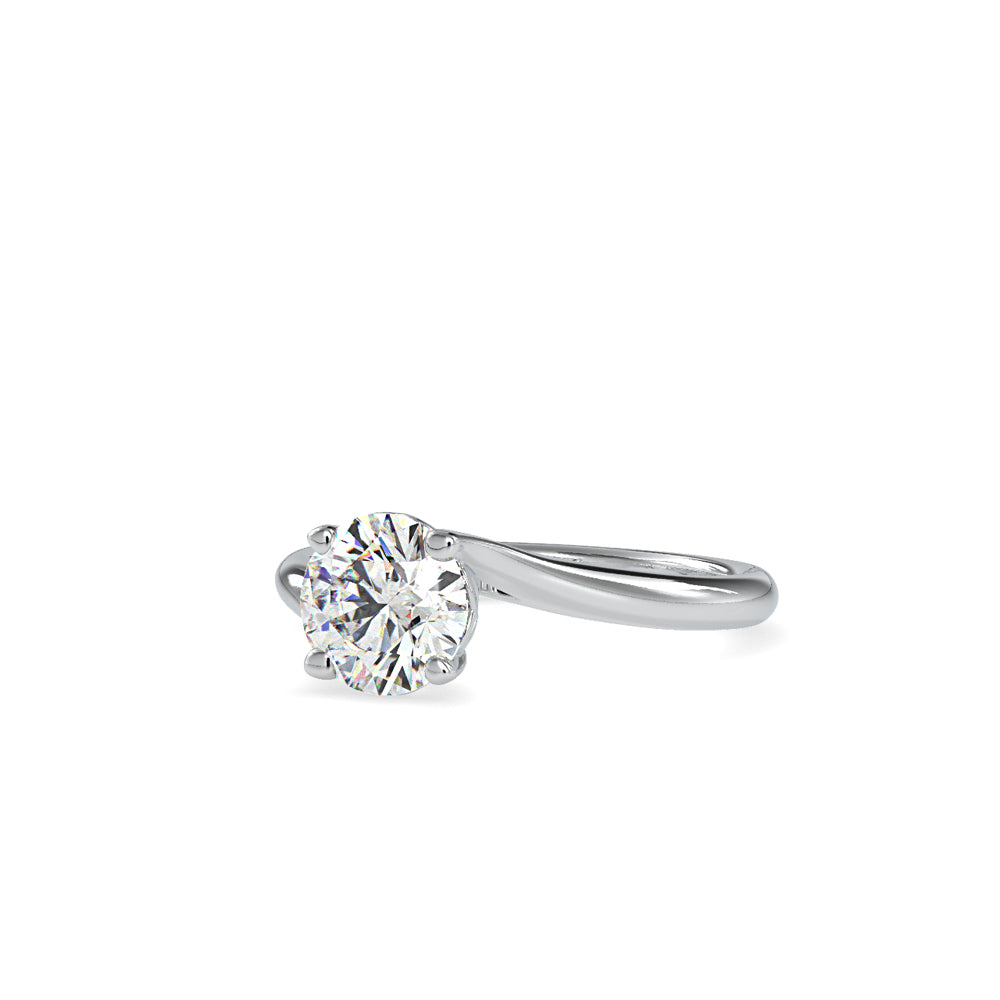 SKU: 0127 (18K) Heart-Setting Solitaire Engagment Ring in Rose Gold.
