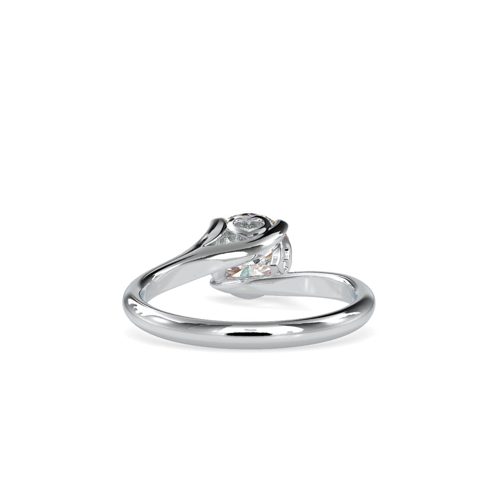 SKU: 0127 (22K) Heart-Setting Solitaire Engagment Ring in Rose Gold.