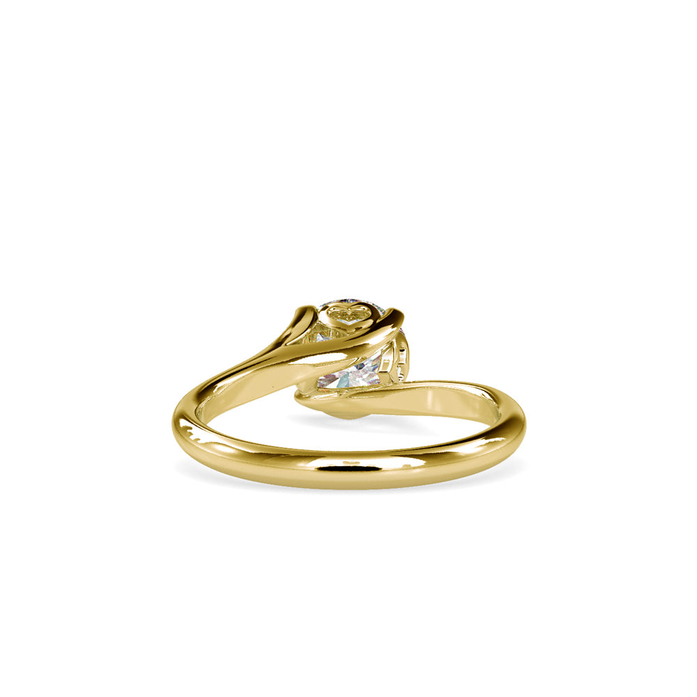 SKU: 0127 (10K) Heart-Setting Solitaire Engagment Ring in Rose Gold.