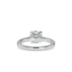 SKU: 0128 (14K) Four-Prong Solitaire Engagment Ring in Rose Gold.