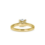 SKU: 0128 (14K) Four-Prong Solitaire Engagment Ring in Rose Gold.